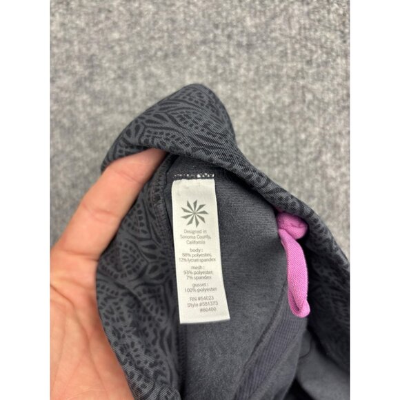 Athleta Capri Leggings Womens Small Gray High Rise Patterned Crop Yoga Pants - Picture 6 of 6